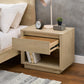 Danish-inspired Modern 1-Drawer Nightstand - Natural Finish