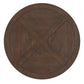 Rustic X-Base Round Pine Finish Dining Table - Brown Finish, 72-inch