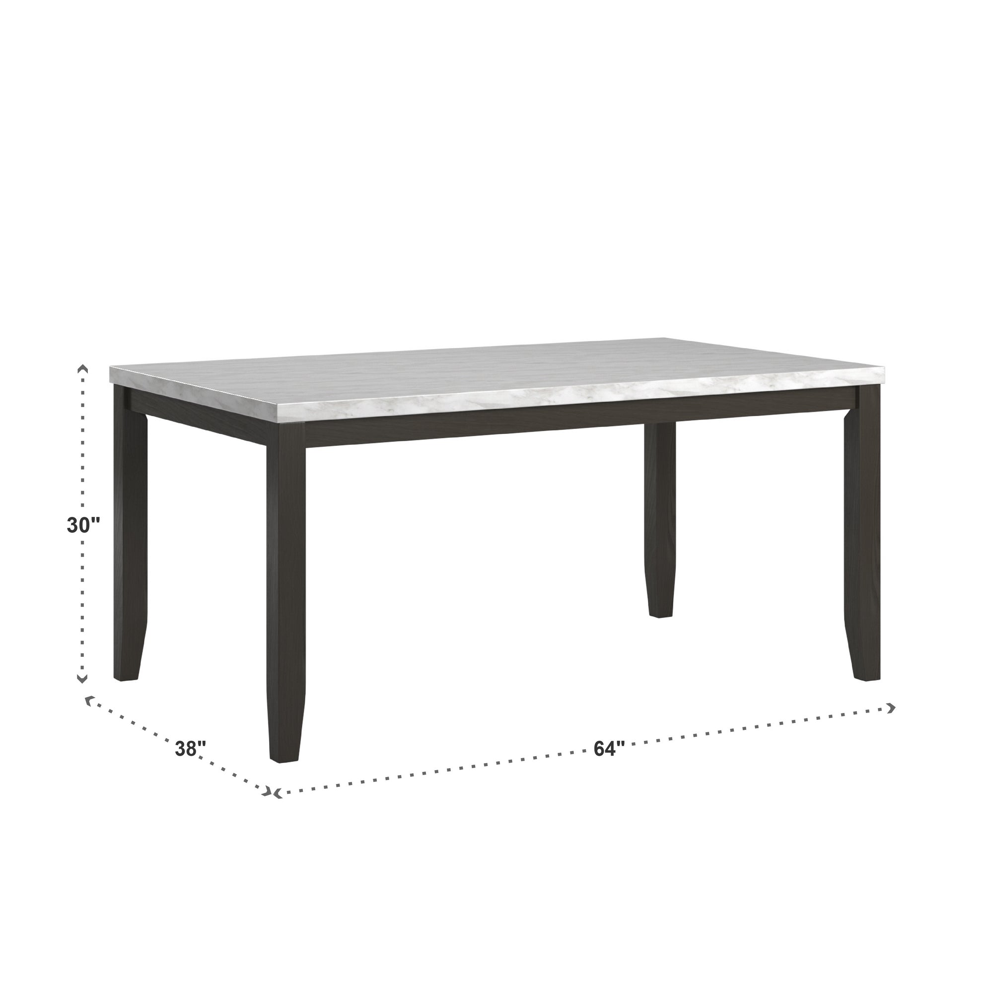 White faux marble online dining table