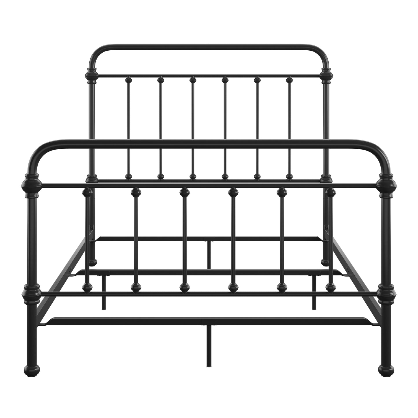 Graceful Lines Victorian Metal Bed - Black Finish, Full Size (Full Size)