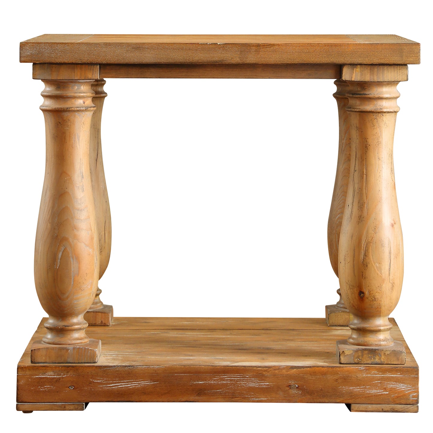 Rustic Pine Baluster 3-Piece Table Set