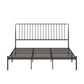 Metal Platform Bed with Curved Metal Headboard (King Size)