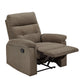 Chenille Fabric Manual Recliner - Dark Gray