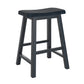 Saddle Seat 24" Counter Height Backless Stools (Set of 2) - Antique Denim Finish