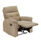 Chenille Fabric Manual Recliner - Tan