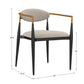 Mid-century Modern Dining Chair with Two-tone Copper & Black Finish (Set of 2) - Beige