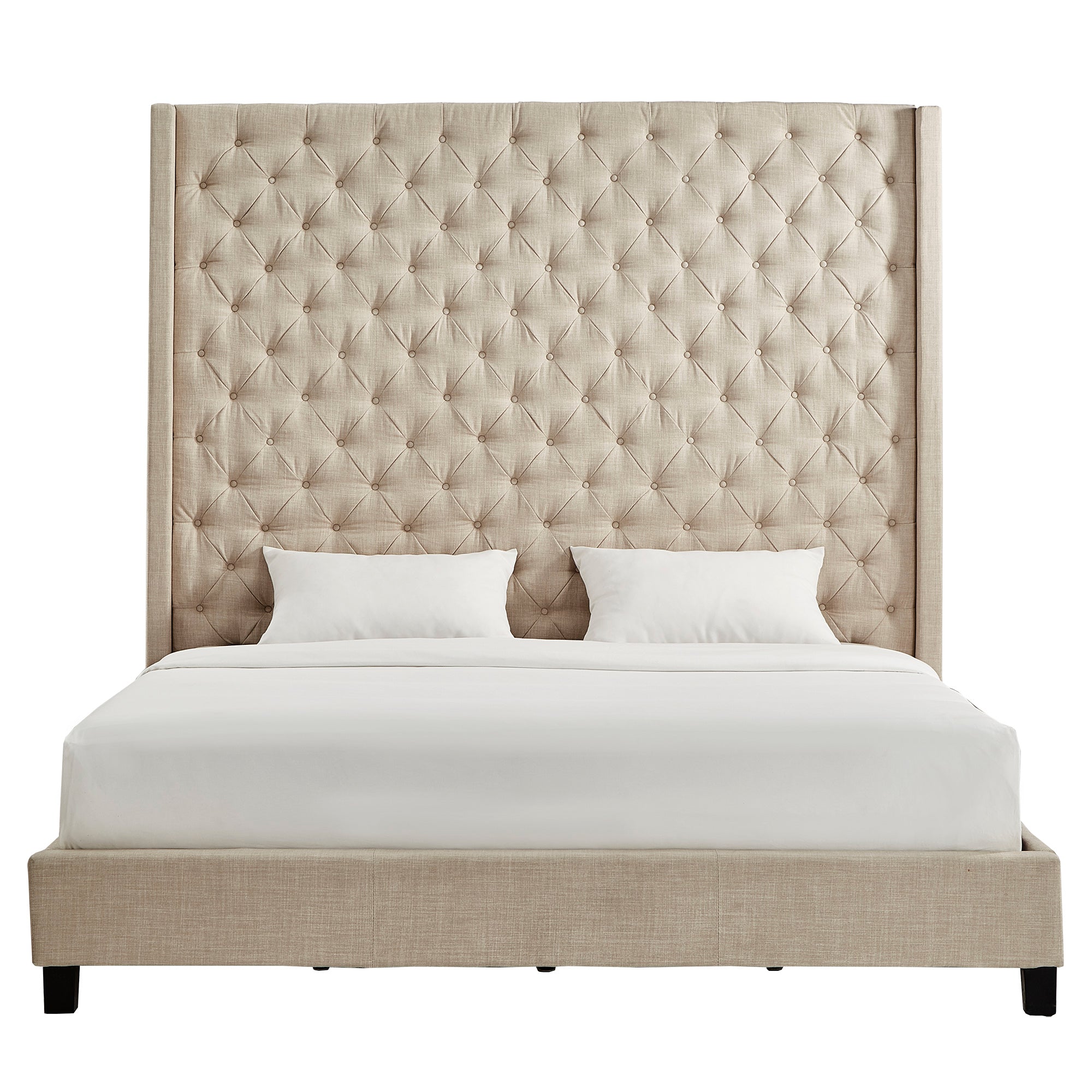 Naples wingback button tufted tall deals headboards by inspire q artisan