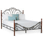 Graceful Scroll Bronze Metal Bed - Full