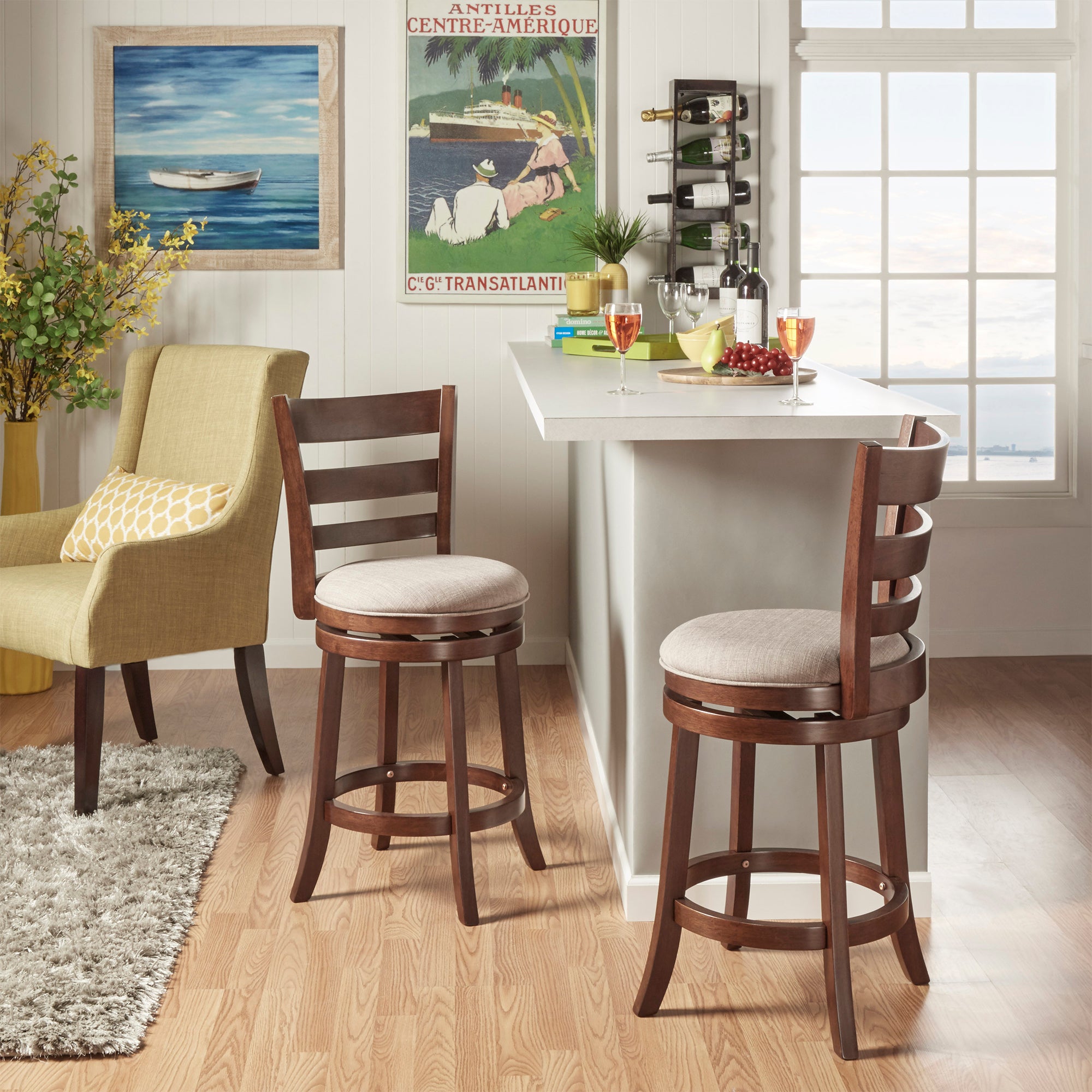 Cherry counter 2025 height stools