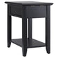 1-Drawer Side Table with Charging Station - Black