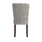 Print Parsons Dining Side Chairs (Set of 2) - Esprasso Finish, Gray Brackat Chain Print Fabric