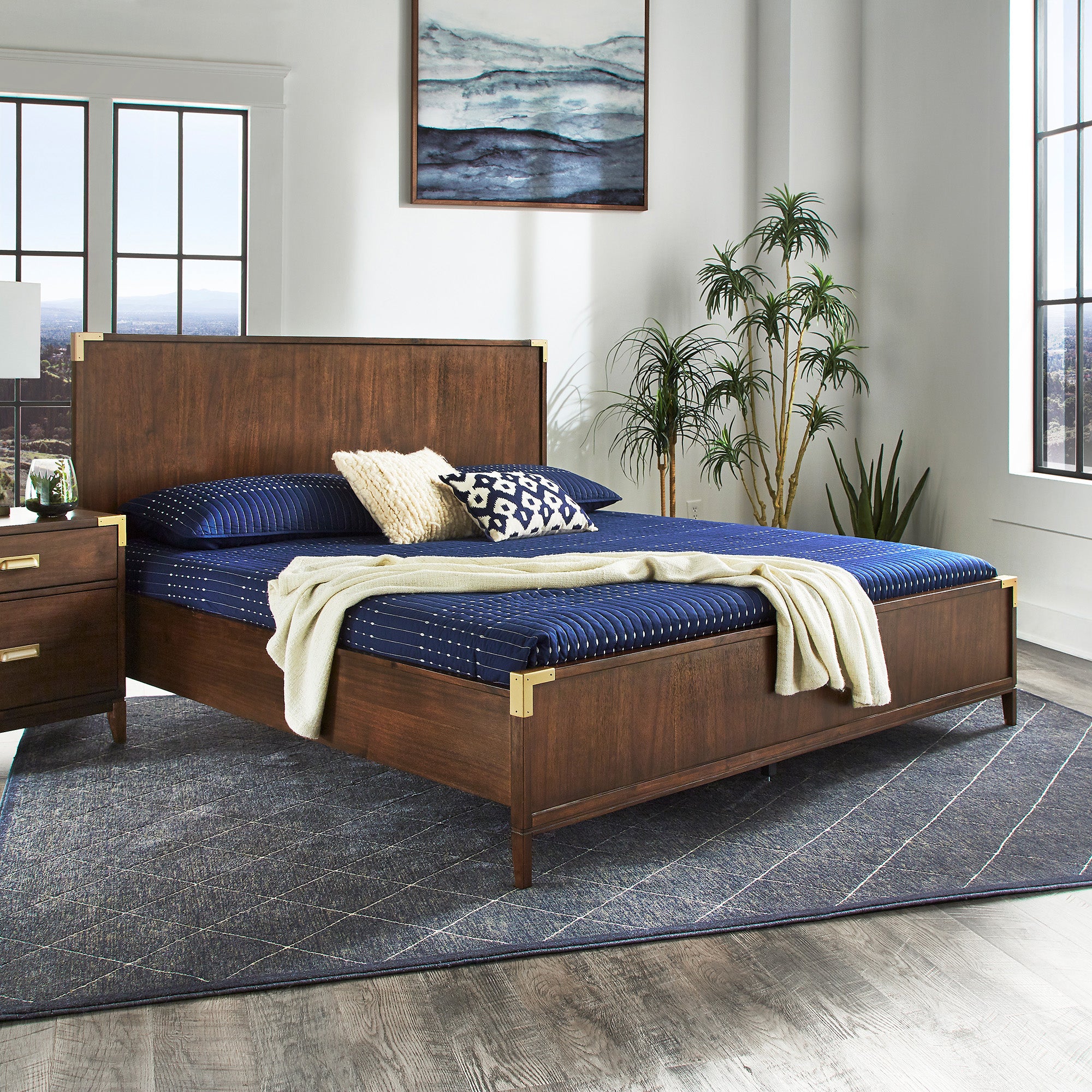 Low Profile Campaign Platform Bed King by iNSPIRE Q Modern iNSPIRE Q Home