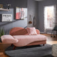 Two-Tone Dark & Light Functional Chaise With 1 Pillow - Pink