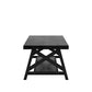 Rustic X-Base Accent Tables - Black Finish, End Table and Coffee Table Set