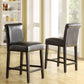 Faux Leather High Back Stools (Set of 2) - 24" Counter Height