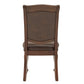 Brown Faux Leather Dining Chairs (Set of 2) - Side Chairs