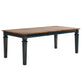 Solid Wood 64-82" Extendable Dining Table - Antique Denim