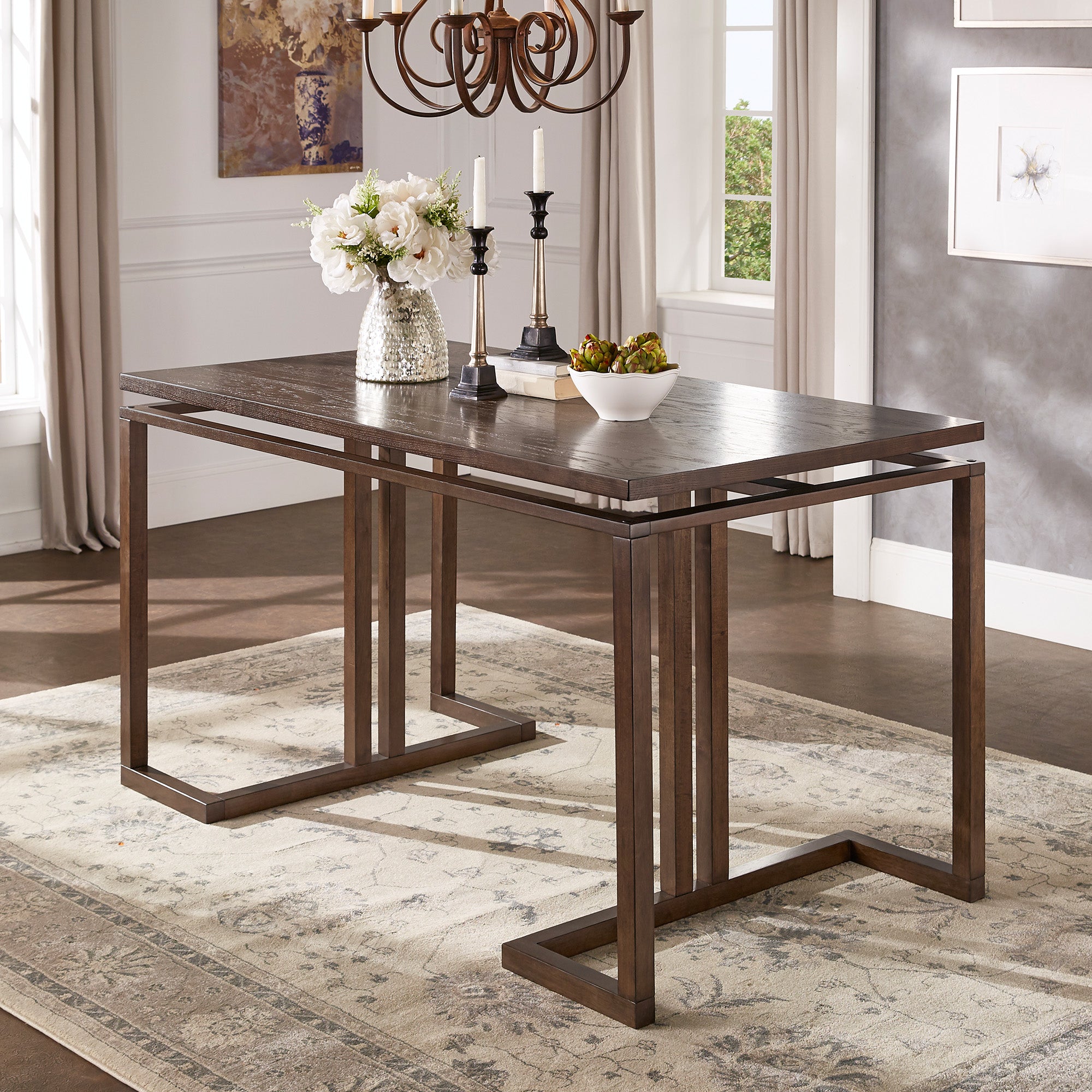 Counter height dining table with wine storage hotsell