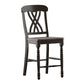 Counter Height Two-Tone Extending Dining Set - Antique Black, 7-Piece Set