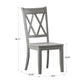 Double X Back Wood Dining Chairs (Set of 2) - Antiqua Gray Finish