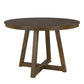 Wood Finish Fixed Top Round Dining Table - 47", Walnut