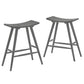 Solid Wood 24" Counter Stool (Set of 2) - Frost Gray Finish