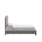 Adjustable Diamond Tufted Camelback Bed - Gray, King