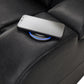 Gray Vegan Leather LED Power Recliner with Speaker, Storage, USB and Wireless Charger