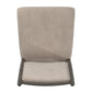 Wood Finish Beige Fabric Dining Chair (Set of 2) - Gray