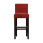 Faux Leather High Back Stools (Set of 2) - Red Vinyl, 30" Bar Height