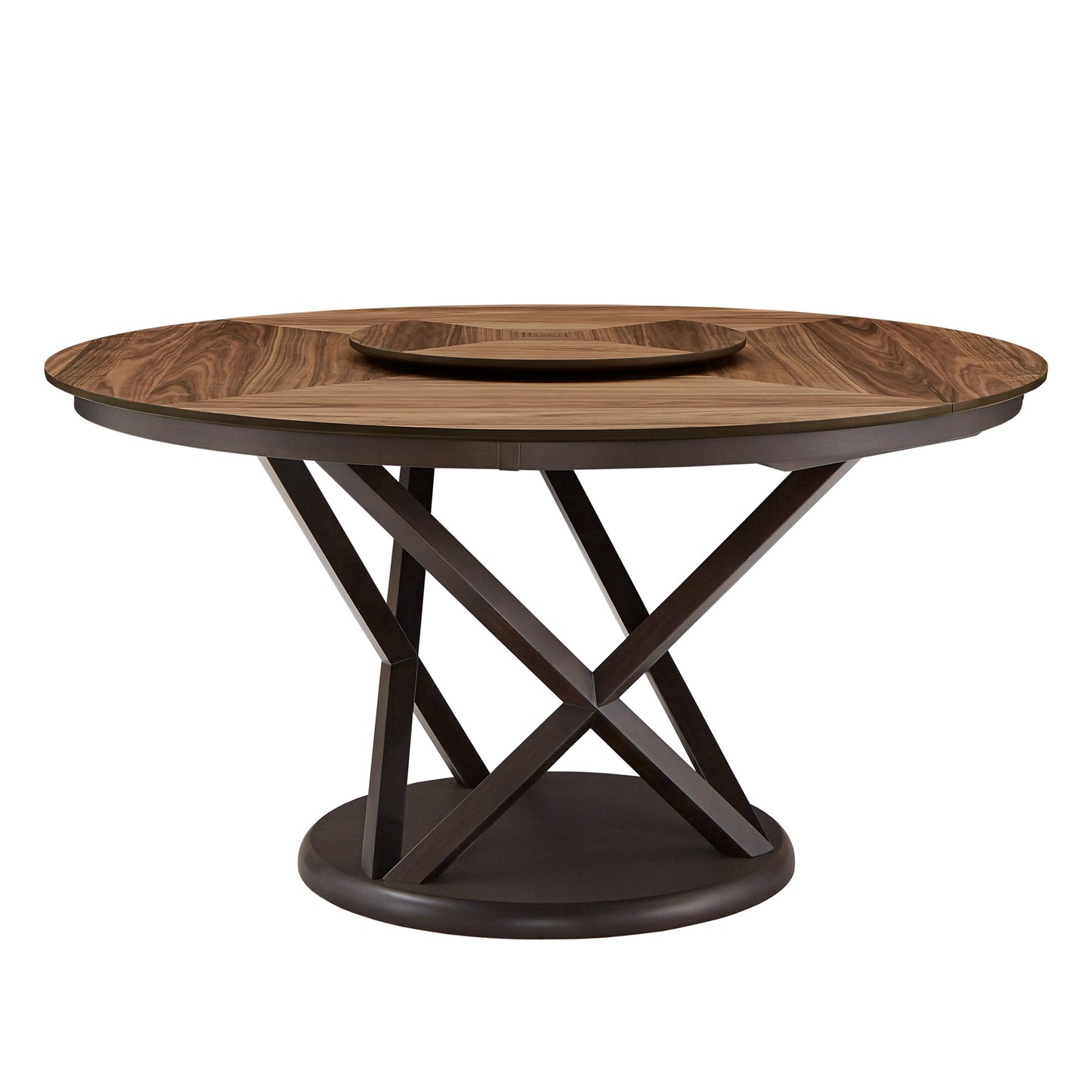 Two-Tone 5-Piece Dining Set with Lazy Susan