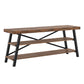 Rustic X-Base 60-inch TV Stand - Brown Finish