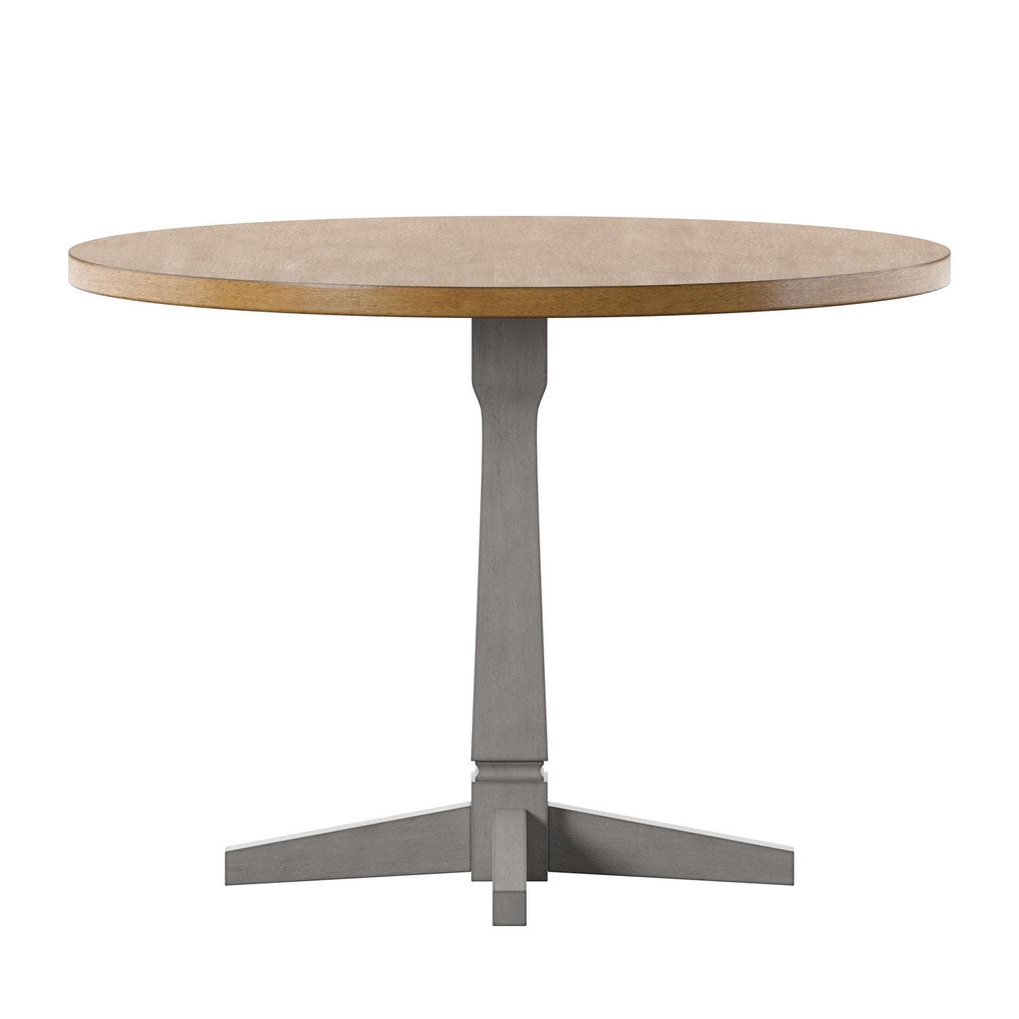 Round Two-Tone Dining Table - Antiqua Gray