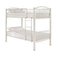 VersaFlex Metal Bunk Bed - White, Convertible Twin over Twin