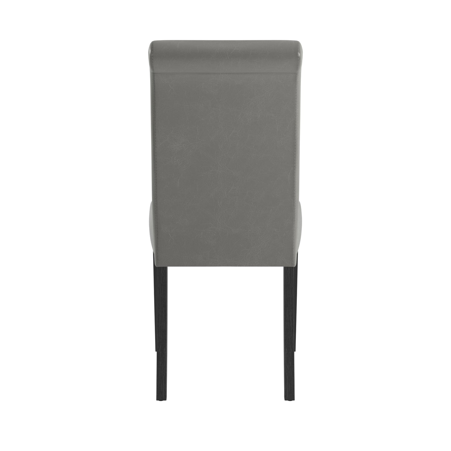 Faux Leather Upholstered Dining Chair (Set of 2) - Gray Vinyl