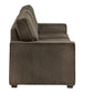 Modern Fabric Upholstered Square Arm Sofa - Sofa, Brown Chenille Fabric