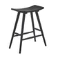 Solid Wood 24" Counter Stool (Set of 2) - Vulcan Black