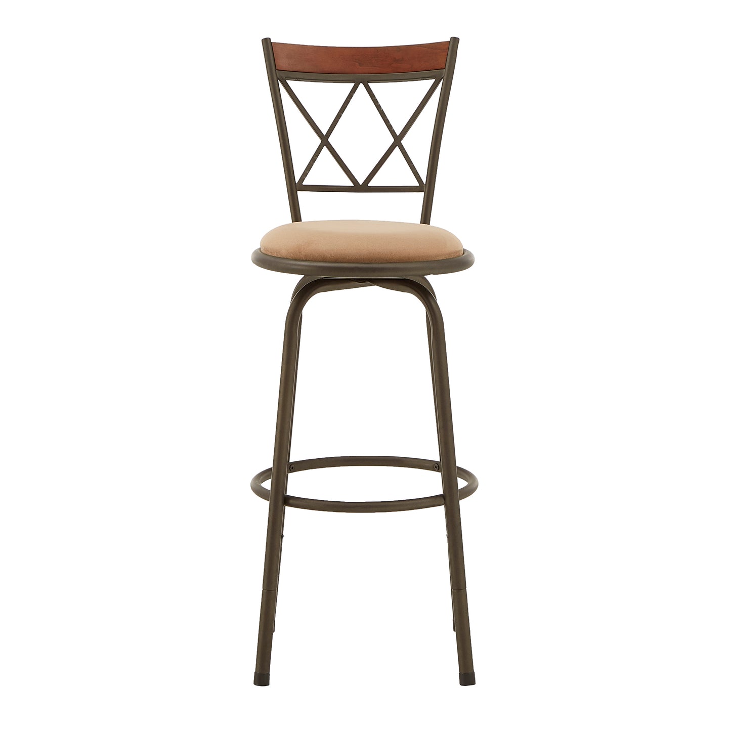 Double X-Back Wood Trim 3-Pack Adjustable Stools - Bronze Finish