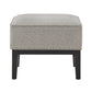 High Back Wing Lounge Chair with Footstool - Light Gray Haatharad Waava