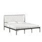 Metal Platform Bed with Curved Metal Headboard (King Size)