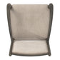 Wood Finish Beige Fabric Arm Chair (Set of 2) - Gray