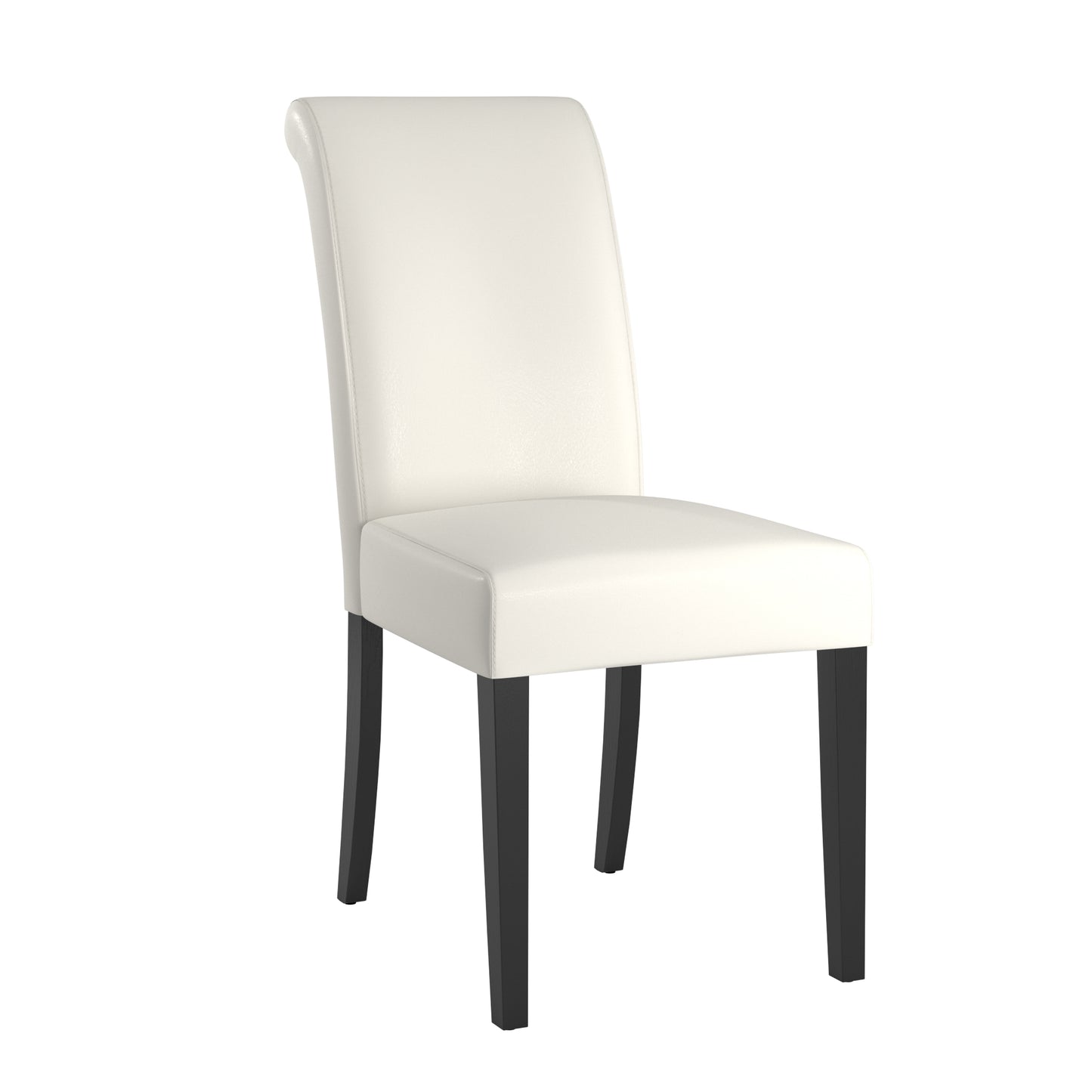 Faux Leather Upholstered Dining Chair (Set of 2) - White Vinyl