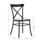 Metal Dining Chairs (Set of 2) - Antique Black Finish