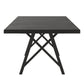 Wood Finish 72"-90" Extendable Dining Table - Black Oak