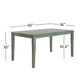 60-inch Rectangular Dining Table - Antique Sage Finish