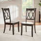 Double X Back Wood Dining Chairs (Set of 2) - Antique Black Finish