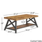 Rustic X-Base Accent Tables - Oak Finish, End Table and Coffee Table Set