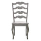 French Ladder Back Wood Dining Chairs (Set of 2) - Antiqua Gray