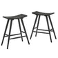 Solid Wood 24" Counter Stool (Set of 2) - Vulcan Black