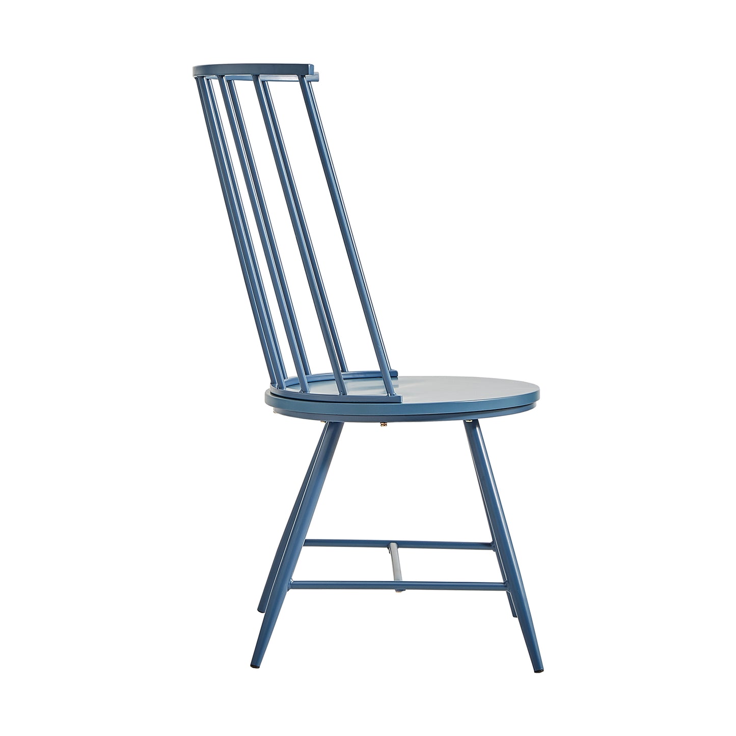 High Back Windsor Classic Dining Chairs (Set of 2) - Blue Steel